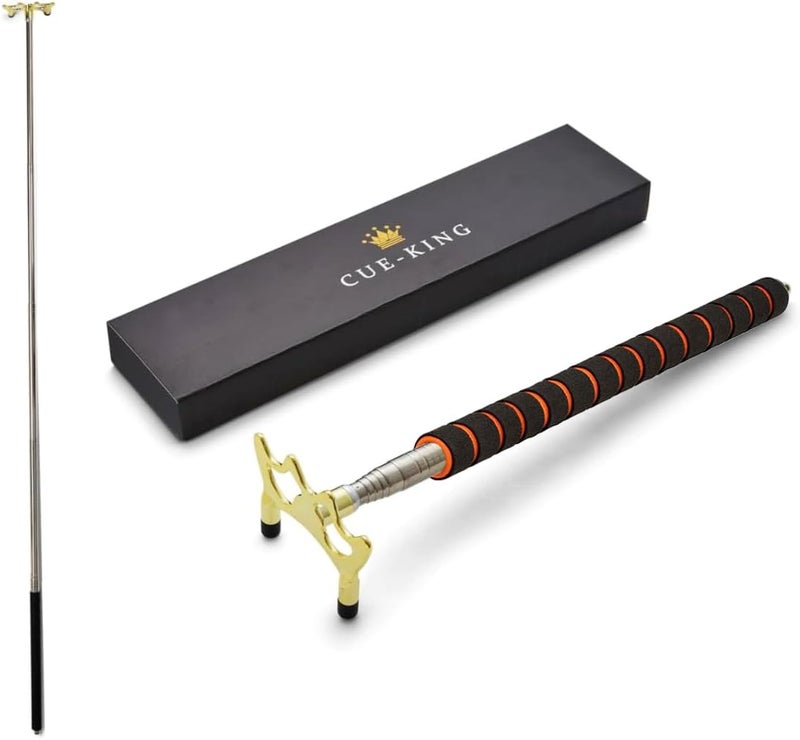 CuteKing Telescopic Bridge Stick with Premium Woven Handle, Pool Accessories, Snooker Accessories, Bridge for Snooker and Pool - Image 1
